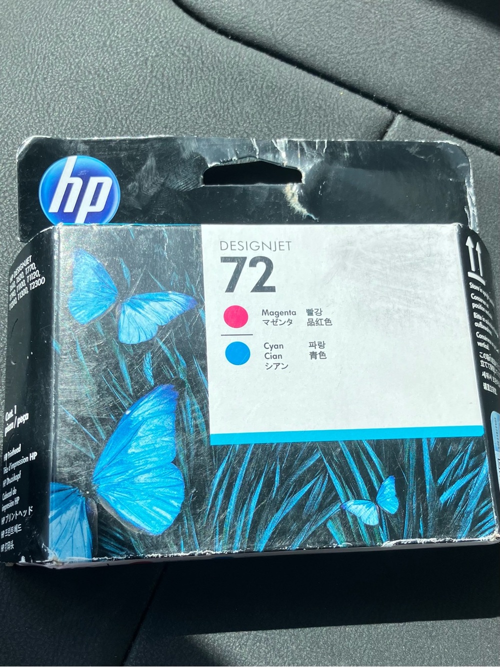 Title Genuine HP 72 Magenta Cyan Printhead C9383A 2013 14 17 Factory Sealed exp.
